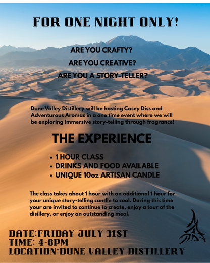 (July 31st) Adventurous Aromas @ Dune Valley Distillery