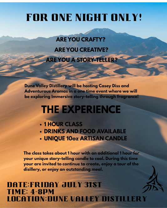 (July 31st) Adventurous Aromas @ Dune Valley Distillery